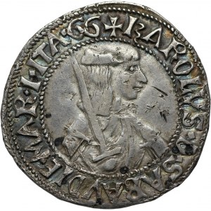 Italy, Carlo I 1482-1490, Testone