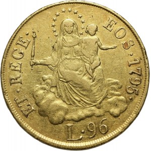 Italy, Genoa, 96 Lire 1795