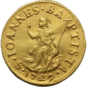 Włochy, Toskania, Jan Gaston Medyceusz, cekin 1729