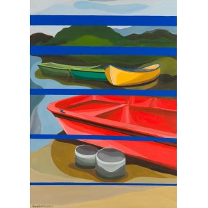 Joanna GORGOLEWSKA (b. 1992), Boats on the Lake, 2022