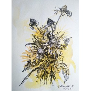 Katarzyna KABZIŃSKA-MASIONEK (b. 1993), In warm rays. Sunflowers, 2022
