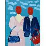 Agnieszka Brzezinska, Sisters with Handbags, 2022