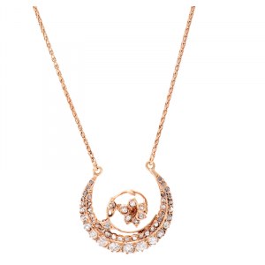 Necklace with crescent motif, early 20th century.