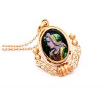 Chain pendant, France, Limoges, mid-20th century.