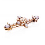 Brooch with floral motif, late 19th century, Victorian style