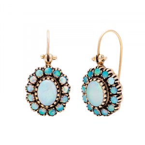 Earrings, mid-20th century.