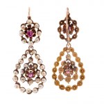 Earrings, second half of 19th century, Victorian style