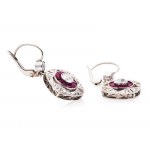 Earrings, second half of 20th century, art déco type