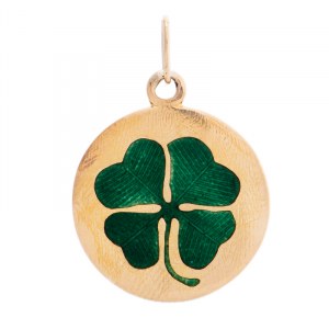Pendant with four-leaf clover, Austria (?), early 20th century.