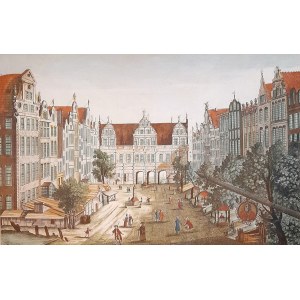 LEIZEL Balthasar Friedrich, Grünes Tor mit Teil des Langen Marktes, Danzig, ca. 1870