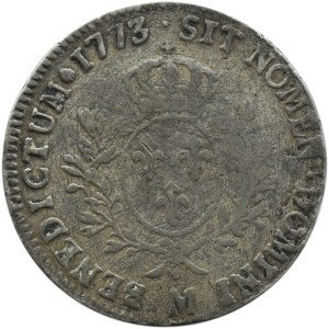Francie, Ludvík XV, ecu 1773 M, Toulouse, dobový padělek
