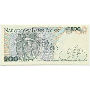 Polen, PRL, J. Dąbrowski, 200 Zloty 1986, Serie EA, Warschau, UNC
