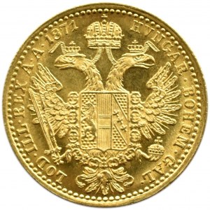 Austria-Hungary, Franz Joseph I, ducat 1871, Vienna, UNC