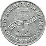 Getto Łódź, 5 marek 1943, aluminium, odm. 1/1, certyfikat 011/2023