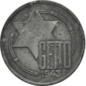 Ghetto Lodz, 10 marks 1943, magnesium, variety 1/1, certificate 013/2023, rare