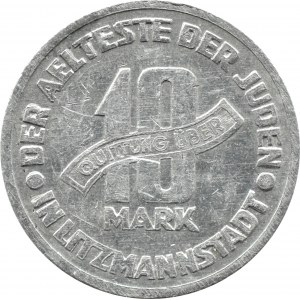 Ghetto Lodz, 10 Mark 1943, Aluminium, Sorte 5/4, Zertifikat 017/2023