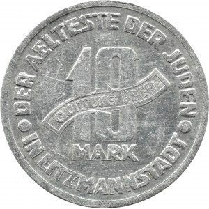 Getto Łódź, 10 marek 1943, aluminium, odm. 5/4, certyfikat 017/2023