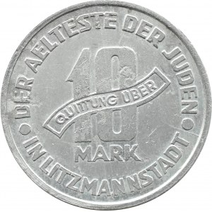 Getto Łódź, 10 marek 1943, aluminium, odm. 2/1, certyfikat 020/2023