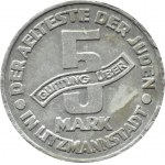 Ghetto Lodz, 5 marks 1943, aluminum, variety 1/1, certificate 010/2023