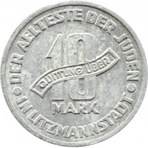 Getto Łódź, 10 marek 1943, aluminium, odm. 10/5, certyfikat 023/2023