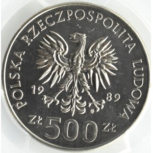 Polen, PRL, Verteidigungskrieg, 500 Zloty 1989, Warschau, PCGS MS67