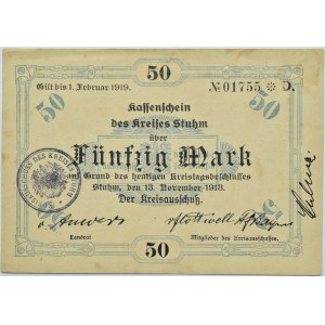 Stuhm/Sztum, 50 marek 1918, série D, číslo 01755