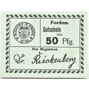 Bydgoszcz/Fordon, Gutschein 50 pfennig 1918, newly printed, variety 2.