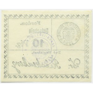 Bydgoszcz/Fordon, Gutschein 10 pfennig 1918, novotisk, druhá varieta, UNC