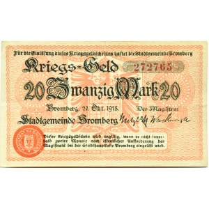 Bromberg/Bydgoszcz, 20 marks 1918, number 272765