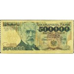 Polska, III RP, H. Sienkiewicz, 500000 złotych 1990, seria A, Warszawa, rzadkie