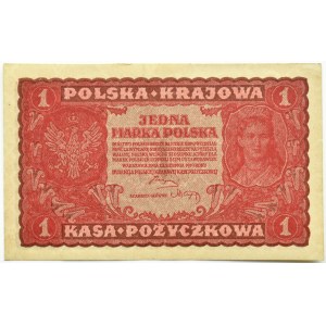Polen, Zweite Republik, 1 Mark 1919, 1. Serie JT, Warschau