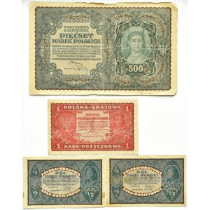 Polska, II RP, lot 1/2-500 marek 1919, Warszawa