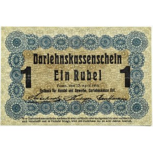 Polska/Niemcy, Poznań 1 rubel 1916 OST, jasny poddruk, 24 słowa - 1.8 mm