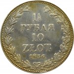 Nicholas I, 1 1/2 ruble / 10 gold 1836, Warsaw, variety with large date