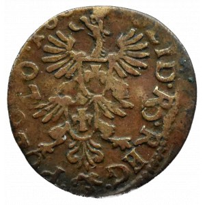 John II Casimir, sheląg (boratin) 166?, Ujazdów, interesting destruct - double minting!