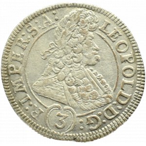 Austria, Leopold I, 3 krajcary 1695 GE, Praga