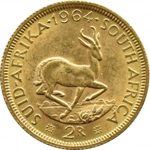 South Africa, 2 randy 1964, Pretoria, low mintage of 3994 pieces!
