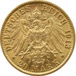 Německo, Prusko, Wilhelm II, 20 marek 1913 A, Berlín