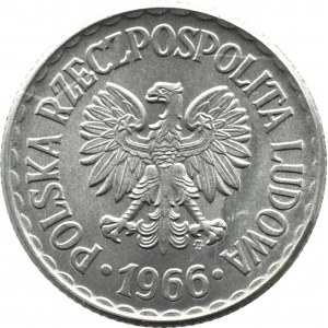 Poland, PRL, 1 zloty 1966, Warsaw, rarer vintage, UNC
