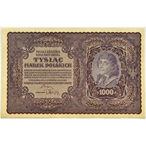 Polska, II RP, 1000 marek 1919, I serja AK - typ 7, Warszawa