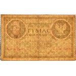 Polska, II RP, 1000 marek 1919, seria A, Warszawa, podwójna numeracja