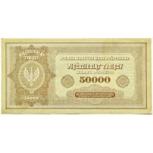 Polska, II RP, 50000 marek 1922, seria N, piękne!, Warszawa