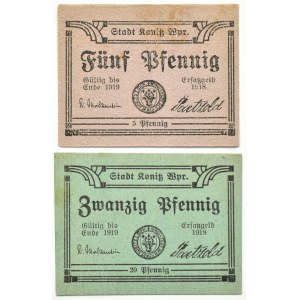 Konitz/Chojnice, 5 and 20 pfennig 1918