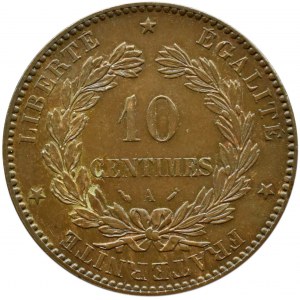 Francie, Třetí republika, 10 centimů 1891 A, Paříž