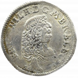 Germany, Brandenburg-Prussia, Frederick William, 2/3 thaler (guilder) 1675 IA, Halberstadt, rarer coin type