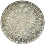 Austro-Węgry, Franciszek Józef I, floren 1886, Wiedeń