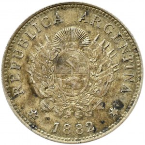 Argentina, 20 centavos 1882, Philadelphia