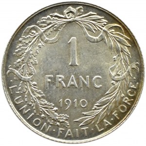 Belgie, Albert, 1 frank 1910, Brusel, francouzská legenda