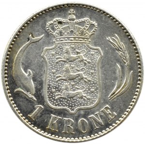 Dania, Christian X, 1 korona 1915 VBP, Kopenhaga