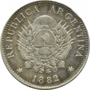 Argent, 20 centavos 1882, Philadelphia
